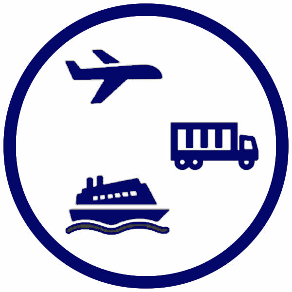 Llevamos el producto desde origen a destino ya sea vía marítima, aérea, férrea o terrestre